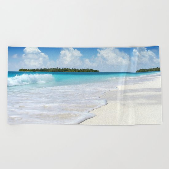 Paradise Ocean #waves Beach Towel
