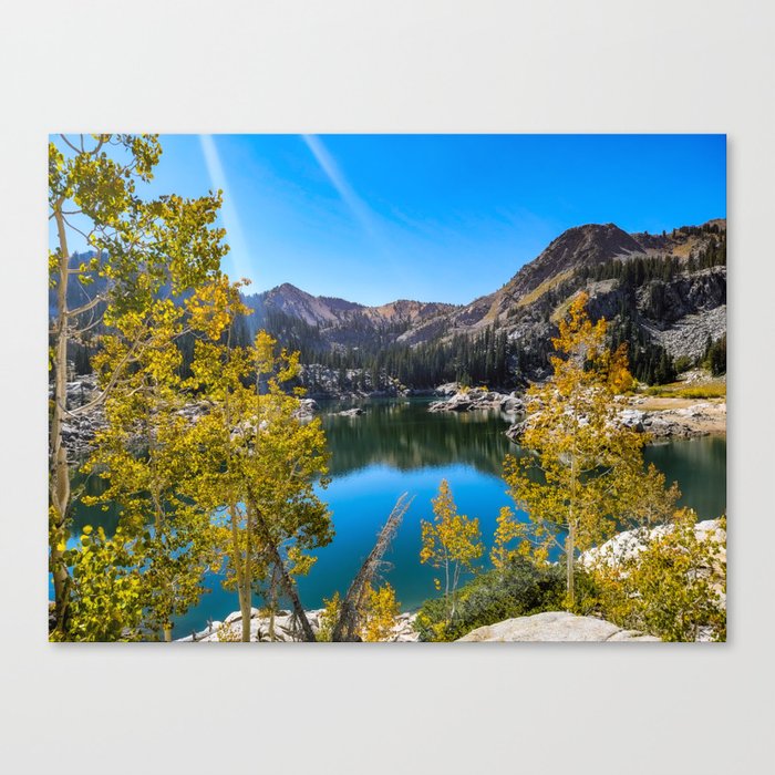 Autumn Alpine Lake in Wasatch Mountain Range Utah Canvas Print