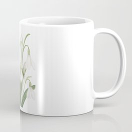 white snowdrop flower watercolor Coffee Mug