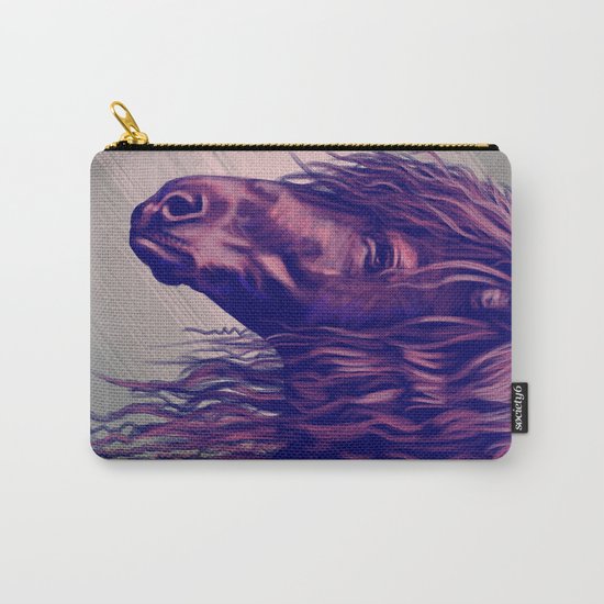 Purple horse portrait Carry-All Pouch