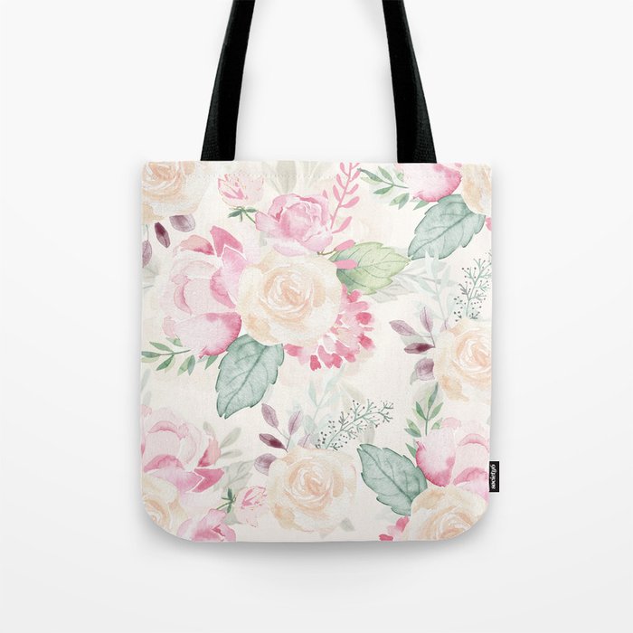 Romantic Floral Bouquet Tote Bag