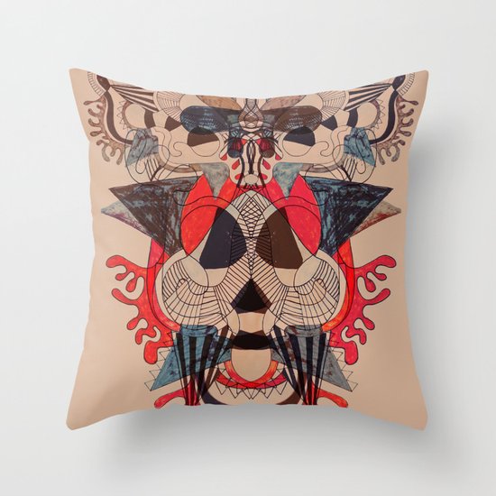 illustrated dreams Throw Pillow