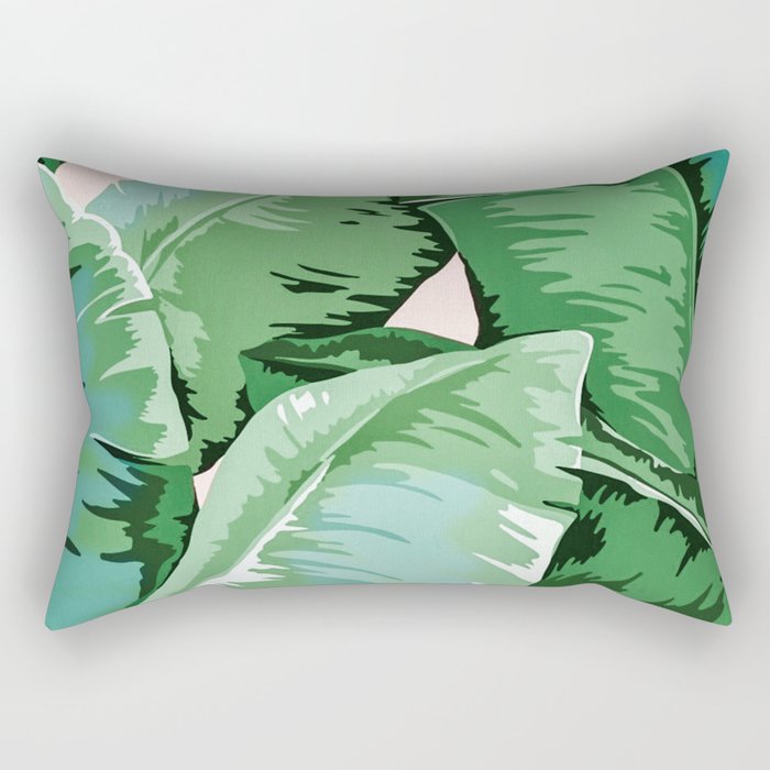 Banana leaf grandeur II Rectangular Pillow