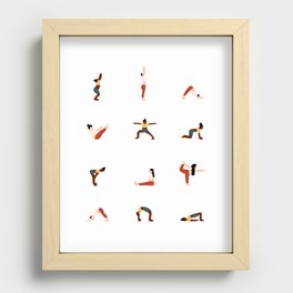 Yoga Poses Recessed Framed Print