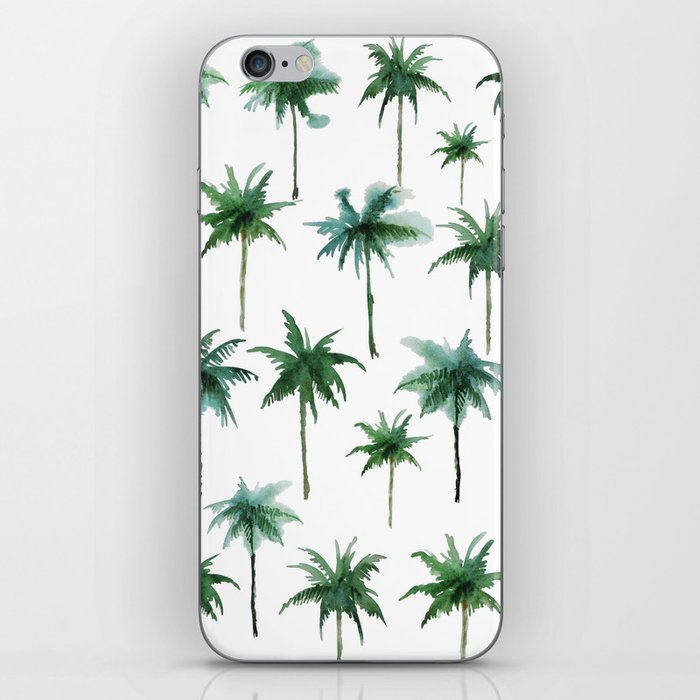 Palm trees watercolor  iPhone Skin