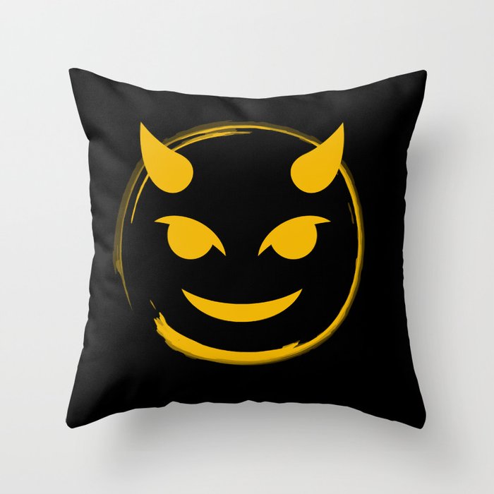 Devil top emoji pillow