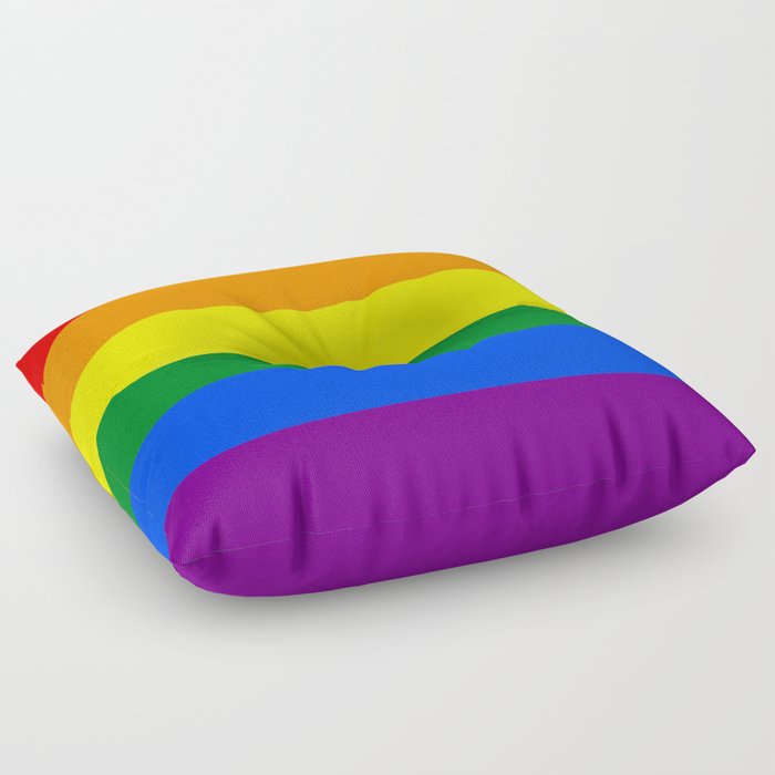 Lgbt 6 color rainbow flag lesbian gay bisexuel transgender and queer  Floor Pillow