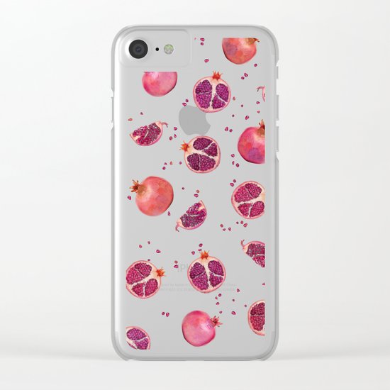 POMEGRANATE Clear iPhone Case