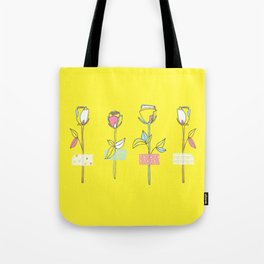 Rosewall (on yellow) Tote Bag