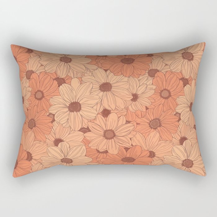 Terracotta flowers Rectangular Pillow