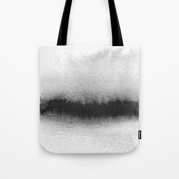 Black and White Horizon Tote Bag