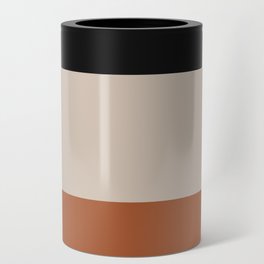 Minimalist Solid Color Block 1 in Putty and Clay Can Cooler
