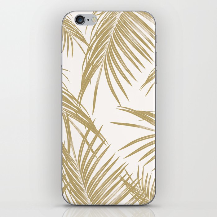 Gold Palm Leaves Dream #1 #tropical #decor #art #society6 iPhone Skin