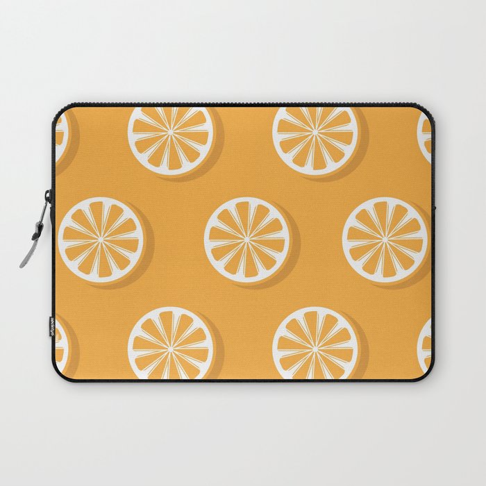 Orange Slices Pattern Background For Restaurant Kitchen Laptop Sleeve