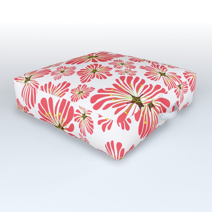 Flowers Outdoor Floor Cushion