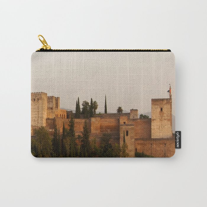 Spain Photography - Castle Standing In The Pretty Sunset Carry-All Pouch