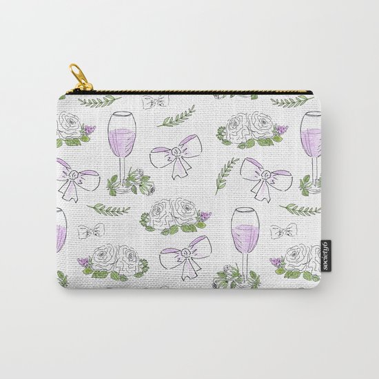 Watercolor seamless romantic print Carry-All Pouch