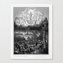 The Day Of Judgement - Christian Lithograph - 1888 Canvas Print