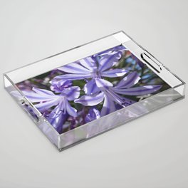 Purple Flowers Acrylic Tray