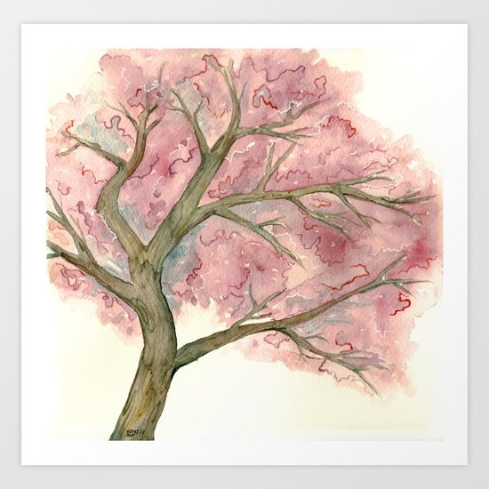 Cherry Tree Art Print