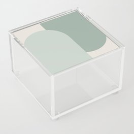 Sage Green Modern Arch Abstract Composition  Acrylic Box