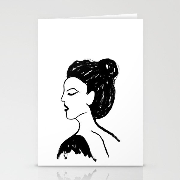 Coralin Portrait India Ink Abstract Minimal Painting People