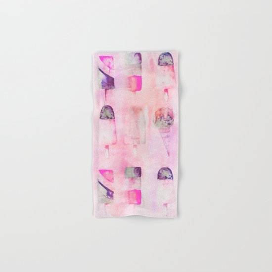Ice Cream popsicles pastel tone watercolor art Hand & Bath Towel