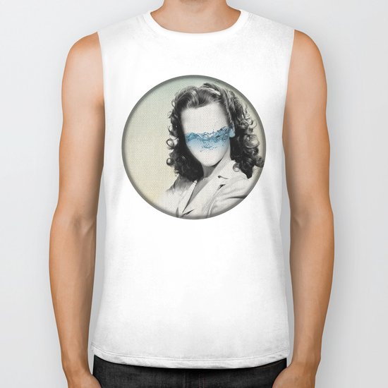the glass half full Biker Tank
