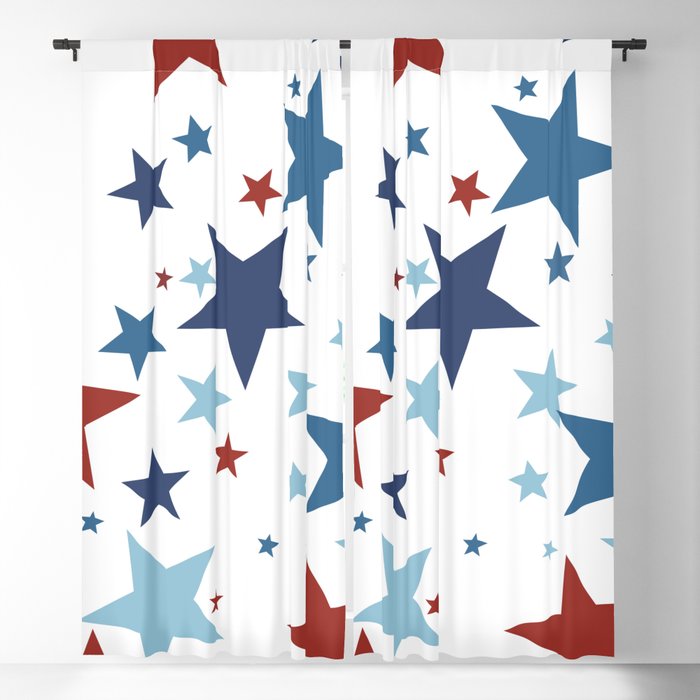 Blue Blackout Curtain By Emeline, Navy Curtains White Stars