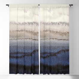 WITHIN THE TIDES WINTER BLUES by Monika Strigel Blackout Curtain