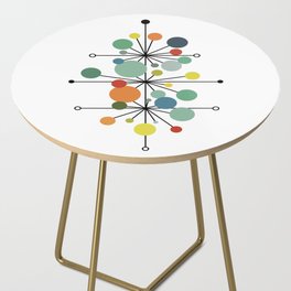 Atomic Age Nuclear Abstract Motif — Mid Century Modern Pattern Side Table