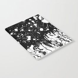 Black and White Splatter Paint  Notebook