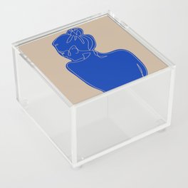 Woman in blue - lineart  Acrylic Box