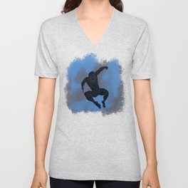 NightWing Splatter Background V Neck T Shirt