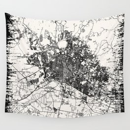 Léon, France. Vintage City Map. Retro Aesthetic Wall Tapestry