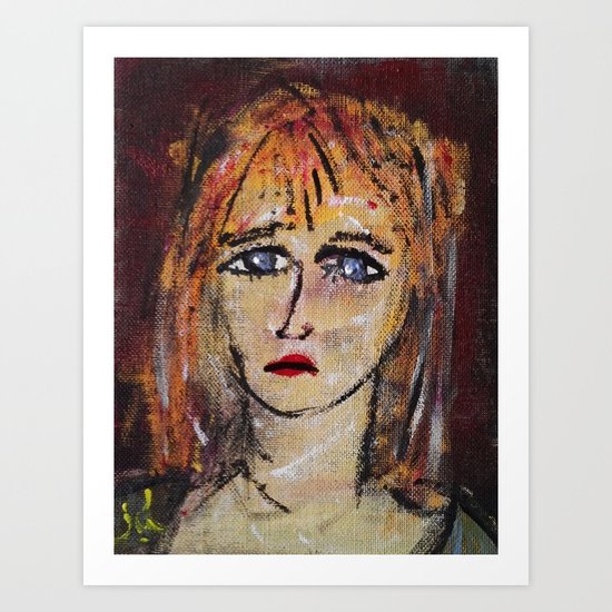 SAD GIRL Art Print