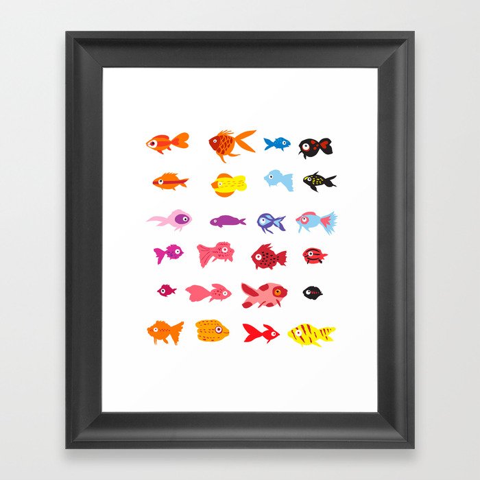 Fish collection Framed Art Print