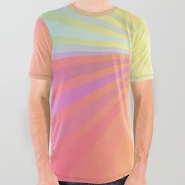 Bright Summer Rainbow All Over Graphic Tee