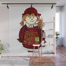 Strawgirl jGibney The MUSEUM Society6 Gifts Wall Mural