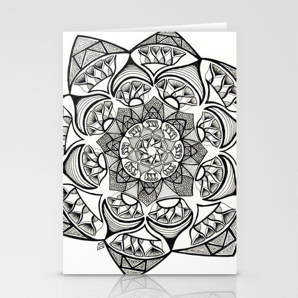 Kaleidoscope Mandala Drawing Stationery Cards