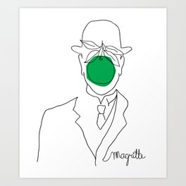  Magritte's Son of Man  Art Print