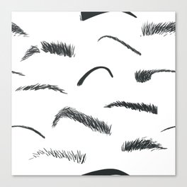 Sketchy Eyebrows Pattern Canvas Print
