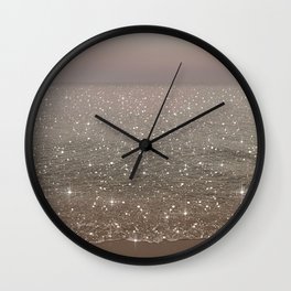 Beach Ocean Glitter Wall Clock