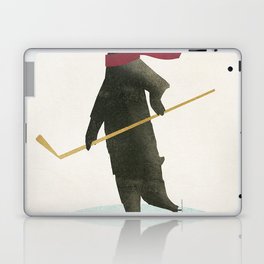 Black Bear Hockey Skate Laptop Skin