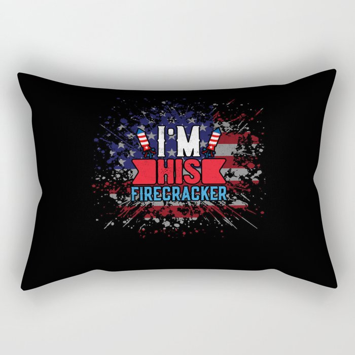 I am HIS Firecracker 4th of july party Rectangular Pillow