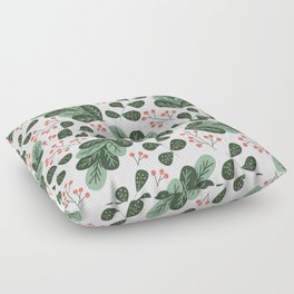Wild grass pattern in doodle style Floor Pillow