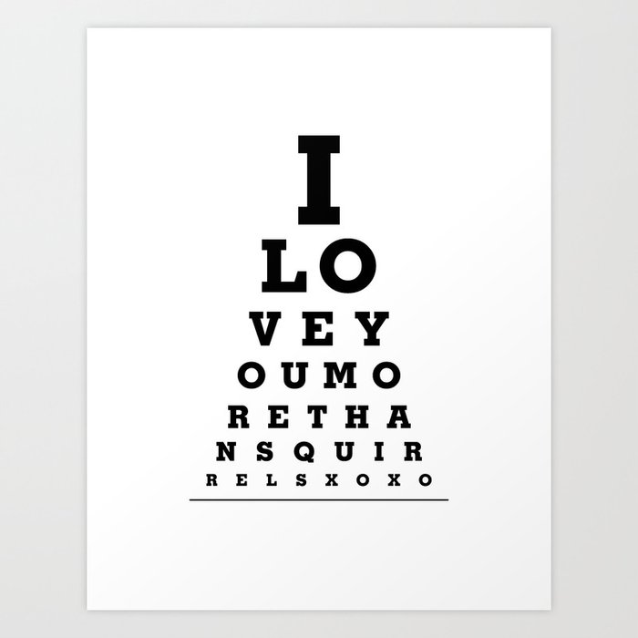 Eye Exam Chart Poster