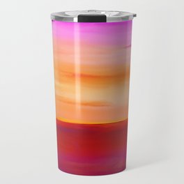Painted Sunset Reflections Travel Mug