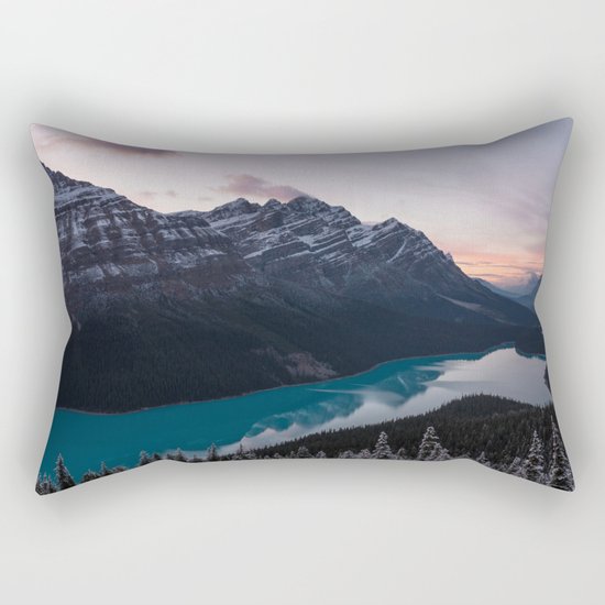 Peyto Lake at dusk Rectangular Pillow