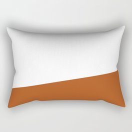Stripe Block (burnt orange/white) Rectangular Pillow